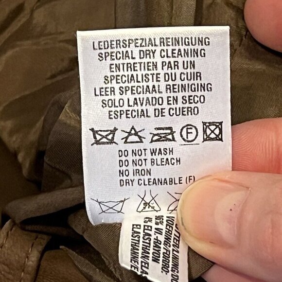 Escada Lamb Nubuck Leather‎ Ankle Pants Brown Size 36 / US 6 - Picture 13 of 13